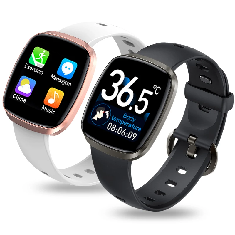 

T8 Full Touch Smart Watch Men Women IPX7 sports Fitness Tracker Heart Rate Body Temperature Sleep Monitor Smartwatch Bracelet