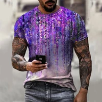 new mens t shirts old style floral print short sleeve tshirts summer oversize casual tops tees streetwear t shirts for men