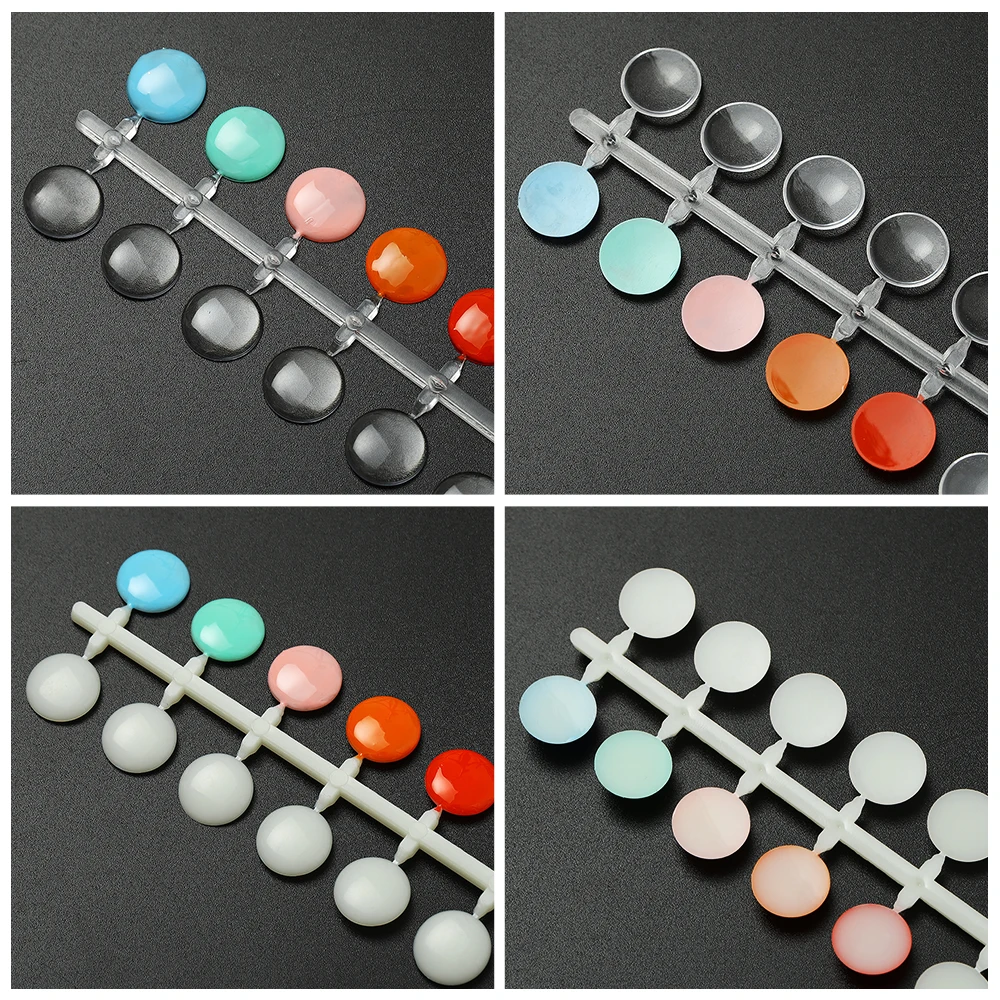 Display Shelf 120p Nail Polish Acrylic UV Gel Dip Powder Showing Color Chart Round Tips with Sticker Flat Back |