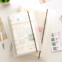 new simple a5 a6 translucent pp planer binder spiral notebook 45sheet index 6 hole loose leaf student stationery office supplies