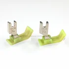 Детали для промышленных швейных машин, прижимная лапка с одной иглой, блестящая левая и правая, с пластиковой прижимной ЛАПКОЙ с ножом