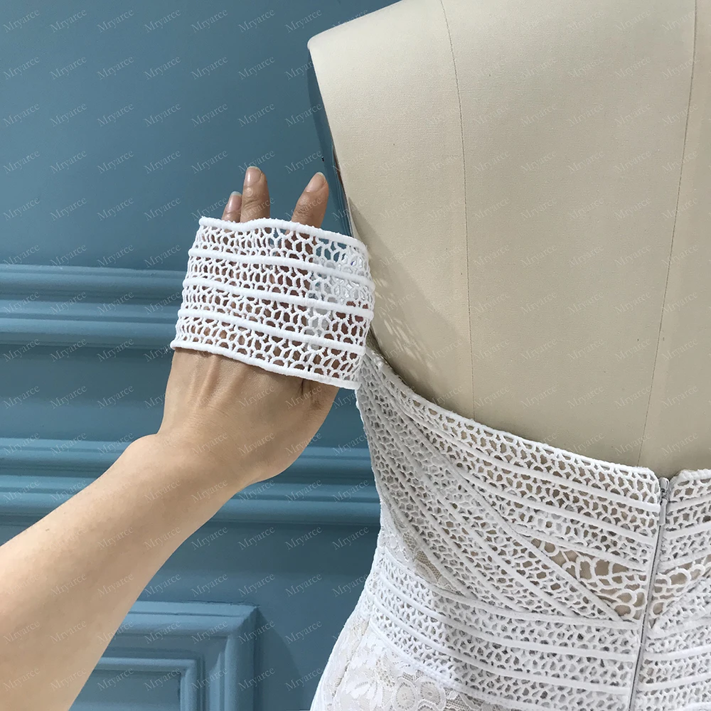 Шикарное роскошное эксклюзивное кружевное свадебное платье Русалка Mryarce в стиле