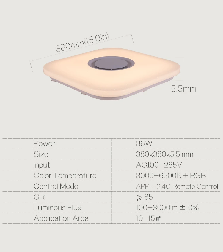 Современные светодиодные потолочные лампы Домашний Светильник ing GE-36W 52 Вт RGB приложение Bluetooth музыкальный светильник для спальни лампы для гостиной умный потолочный светильник