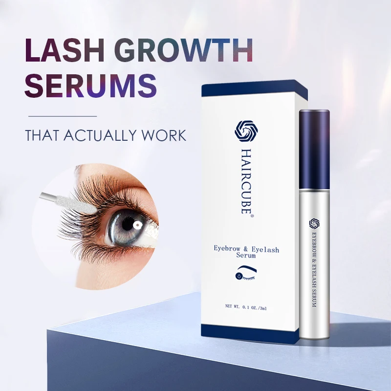 

HAIRCUBE Eyelash Growth Treatment Natural Eyebrow Eyelashes Essential Liquid Longer Thicker Makeup Eyelash Enhancer Cruelty Free