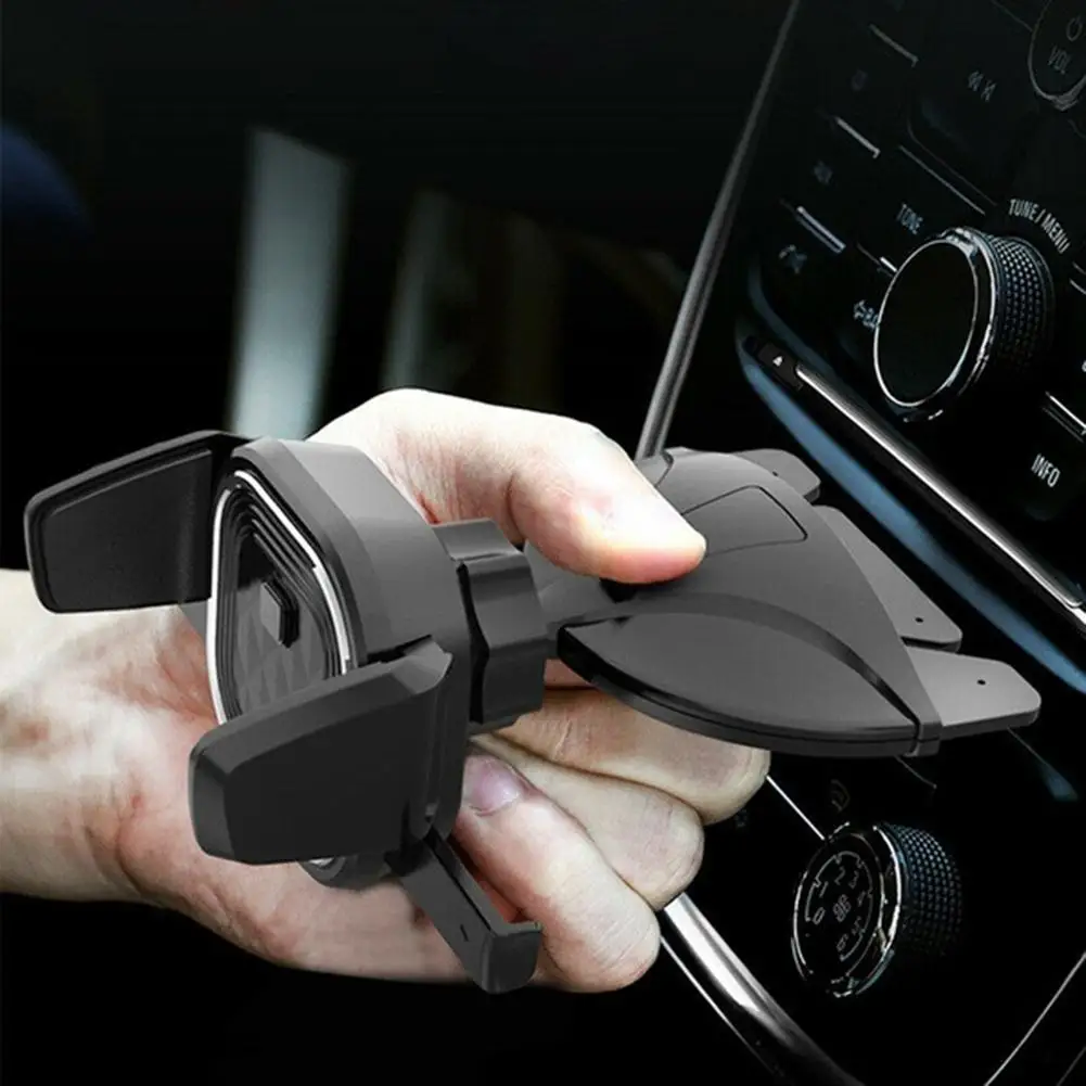 

Car Auto Smartphone Holder Universal 360 Degree Bracket Rotation Car CD Slot Mounted Phone Stand Cradle No Magnetic Phone Suppor