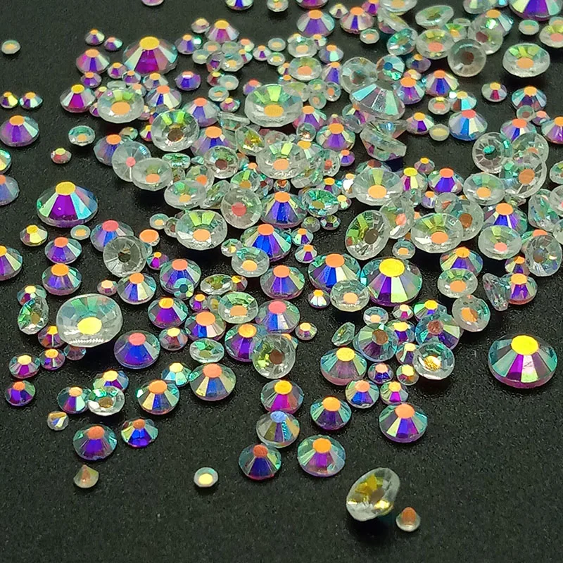 SS3 SS30 Хрустальные Стразы AB без горячей фиксации цветные стразы блестящие для