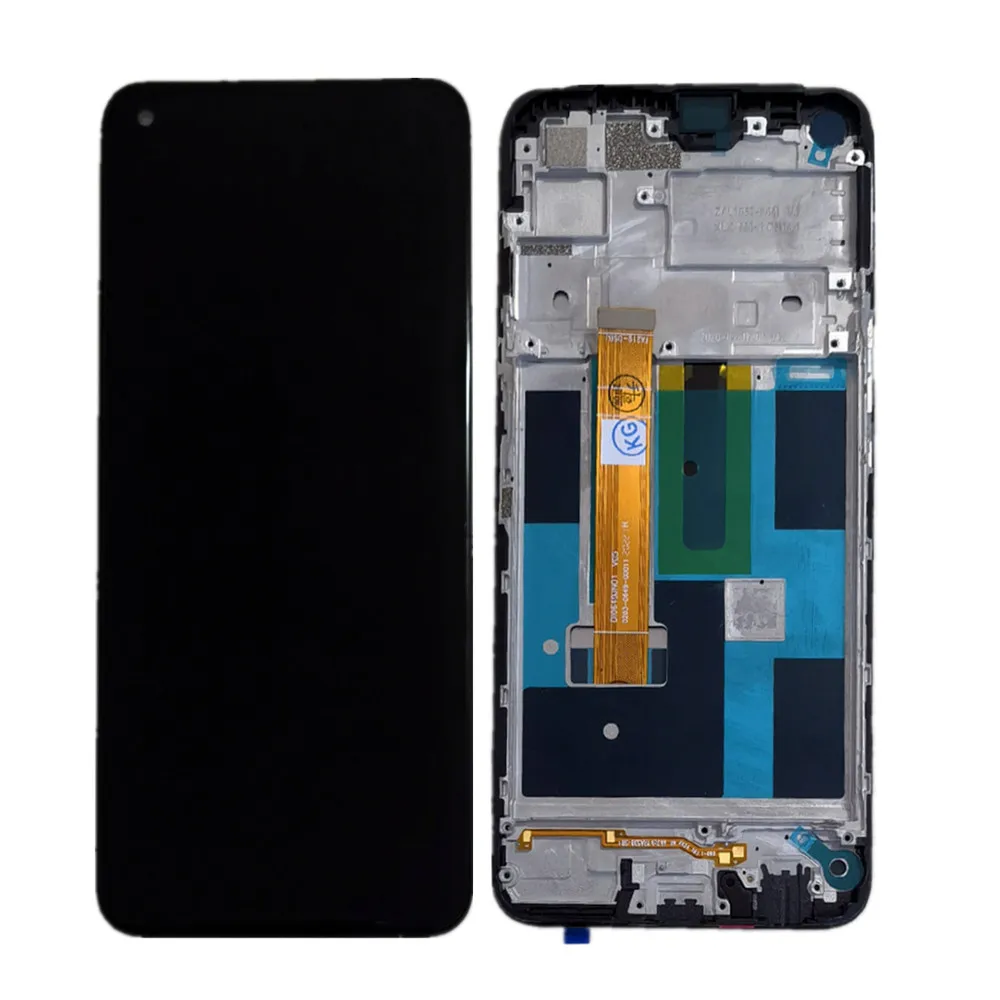 6 5 for realme 7 rmx2155 lcd display screen touch panel digitizer for realme 7 5g rmx2111 lcd screen with frame replacement free global shipping