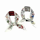 Повязка для волос женская с принтом, Длинная лента для волос с бантом для девочек, милый шарф для хвоста, аксессуары для волос, сумка