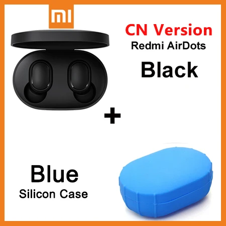 Xiaomi Redmi Airdots TWS беспроводные Bluetooth наушники стерео бас гарнитура с микрофоном голосовой помощник управление AI - Цвет: CN Add 1 Case