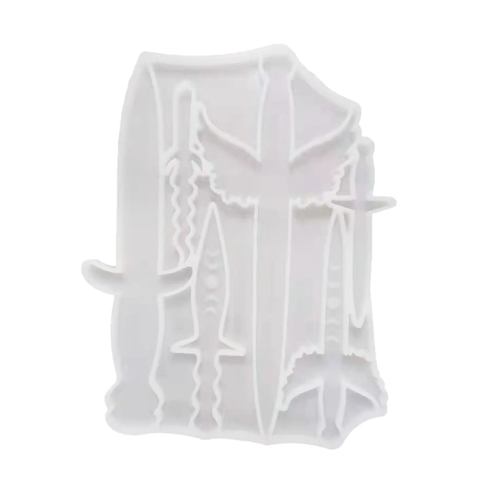 

12PCS Resin Dagger Silicone Mold With 6 Shapes Keychain Decor Anti-Wolf Weapon Sword Epoxy Casting Defense Mirror Silicone Mold