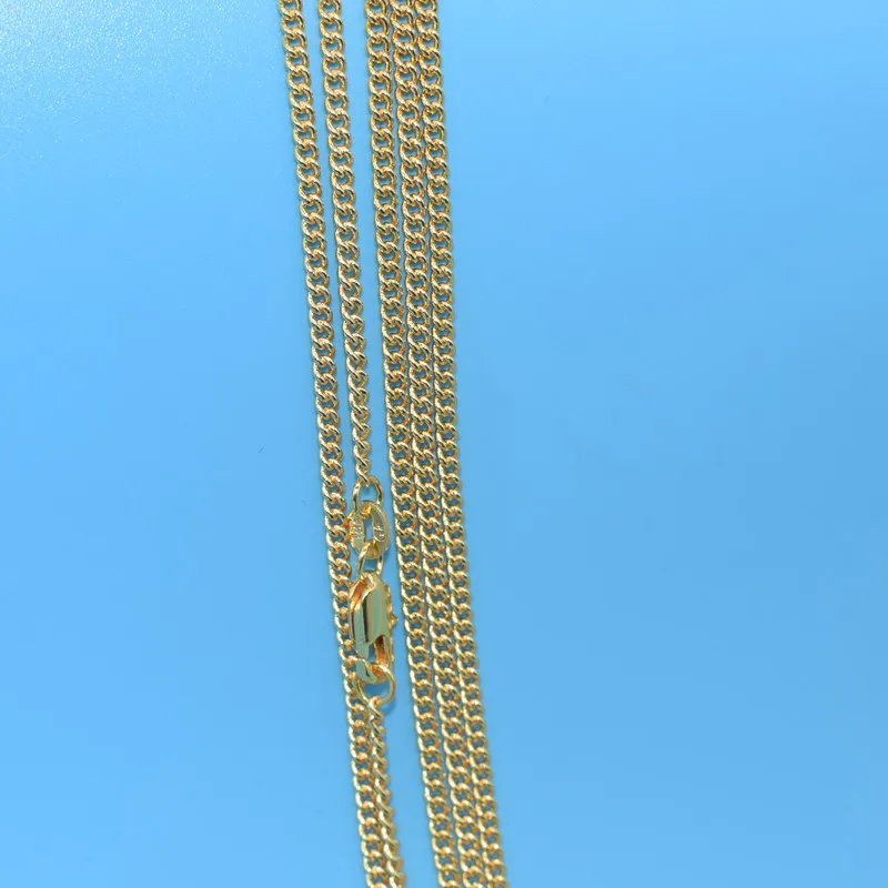 Оптовые промо-золотое ожерелье ювелирные изделия 2 мм плоский &quot16-30&quot дюймов