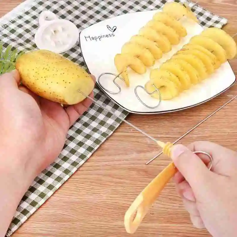 Ручной слайсер для картофеля Z8Y5 многоразовый кухонный нож нарезки Вращающаяся