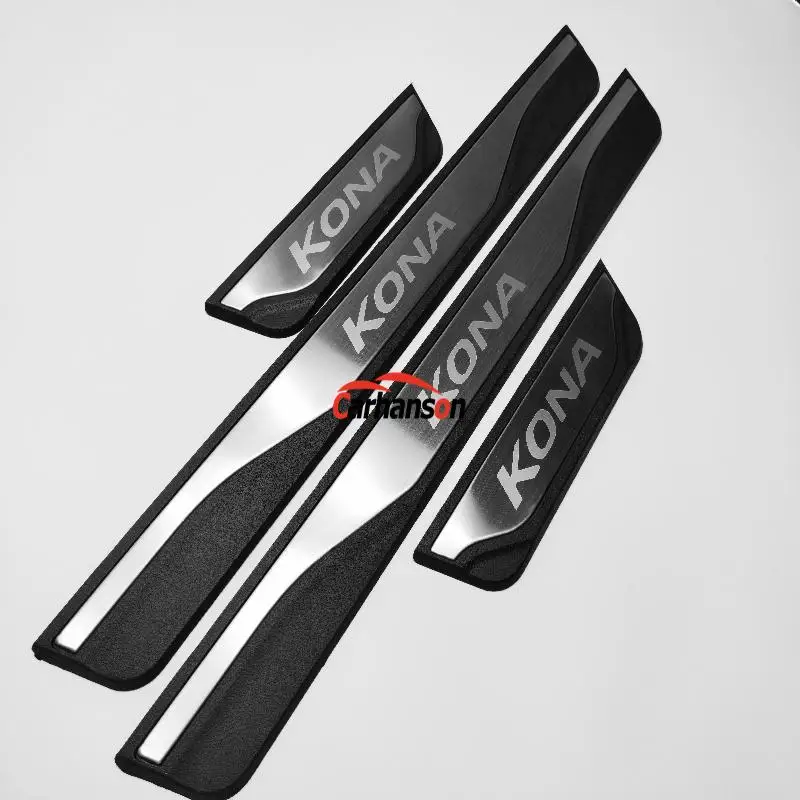 Аксессуары для автостайлинга hyundai Kona, накладки на пороги из нержавеющей стали, накладки на педали автомобиля
