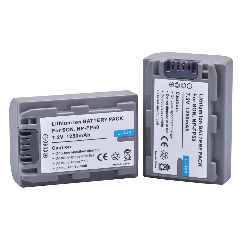 

1250mAh NP-FP50 NP FP50 Battery Batería for Sony NP-FP30 NP-FP70 NP-FP90, DCR-HC30 40 43E 65 85 94E 96 DCR-SR30 hdr-cx 190 e