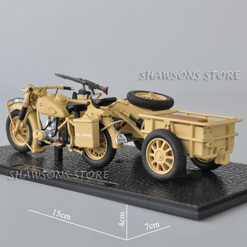 Коллекция литых под давлением военных моделей в масштабе 1:24 SS18 R75 Panzerfaust 30 сидекар