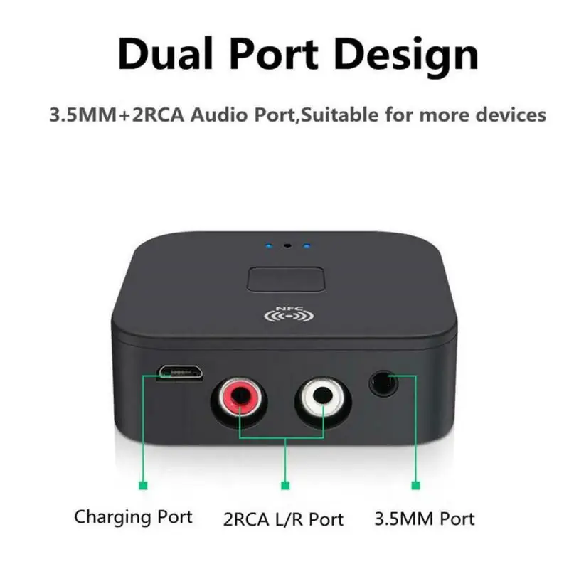 Беспроводной Bluetooth-совместимый аудиоприемник 5 0 4 2 AptX LL RCA NFC 3 мм разъем Aux