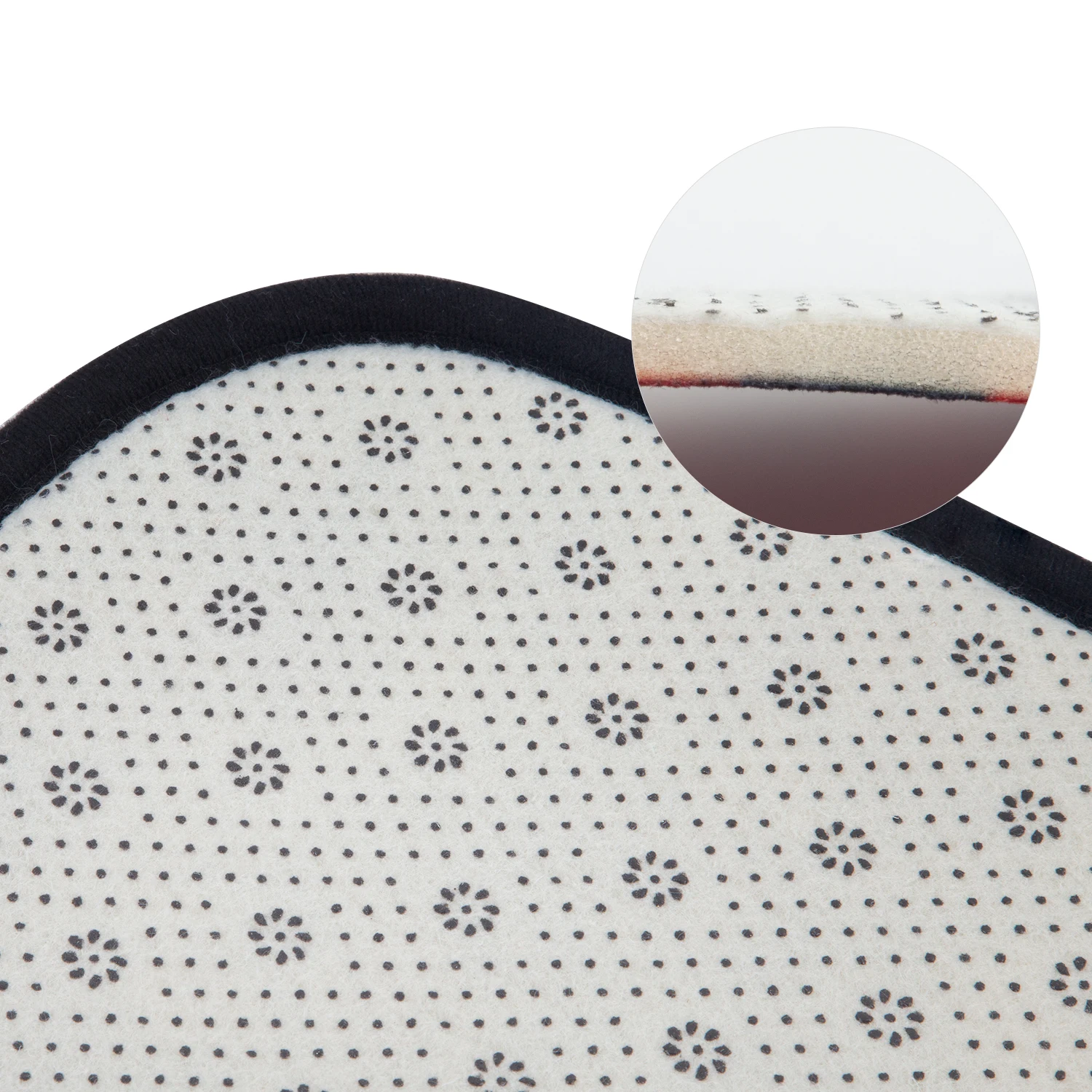 Черный белый бамбуковый круглый коврик в китайском стиле с чернилами листьями