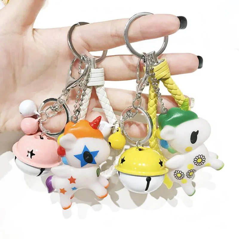 10 шт./лот вечерние свадебные сувениры милый единорог кулон брелок для ключей с