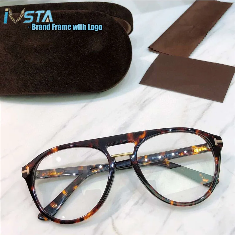 

IVSTA TF0697 TOM Top Quality with logo Handmade Acetate Frames Optical Spectacle Prescription Myopia Pilot Brand Design with Box