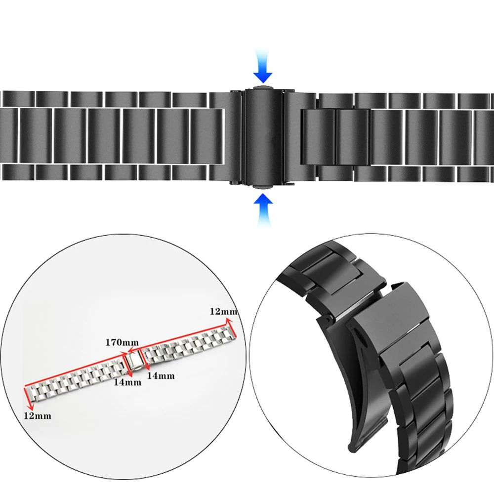 Высококачественный металлический ремешок из нержавеющей стали для Huawei Honor Band 5 4