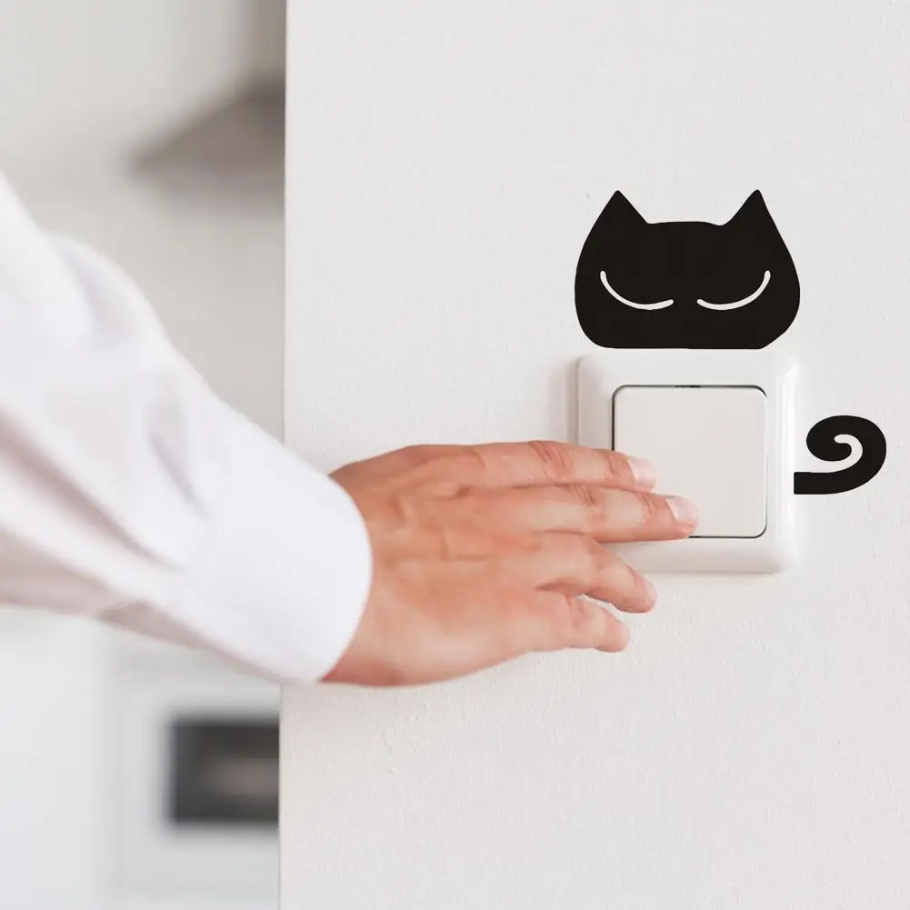

Removable DIY Funny Cute Cartoon Animals Cat Dog Switch Stickers Wall Decals Home Bedroom Decor Wall Decals Pvc Mural Art