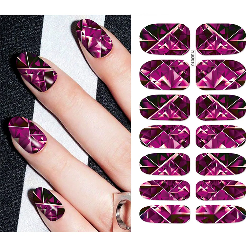 Water Transfer DIY Nail Decoration Nail Sticker DIY Accessories 3D Watermark Sticker Lines Pattern Nail Stickers Sticker images - 6