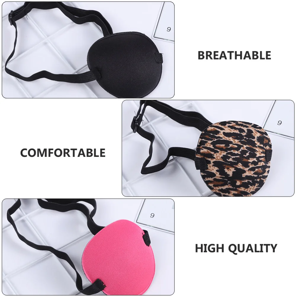 

4pcs Adjustable Eye Patch Silk Elastic Lazy Eye Cover for Amblyopia Strabismus