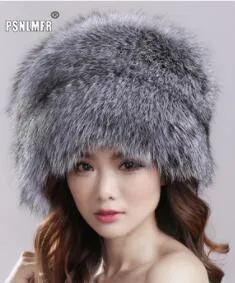 Winter Woman Hat Warm Fashion Outwear Extra Comfortable Natural Fox Fur Real Raccoon Fur Elegant Ladies Casual Wear Woman's Hat