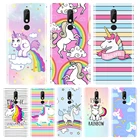 Задняя крышка для Nokia 2,1 3,1 5,1 6,1 7,1 Plus Мягкий силиконовый милый Радужный Единорог чехол для телефона Nokia 7,1 6,1 5,1 3,1 2,1 чехол