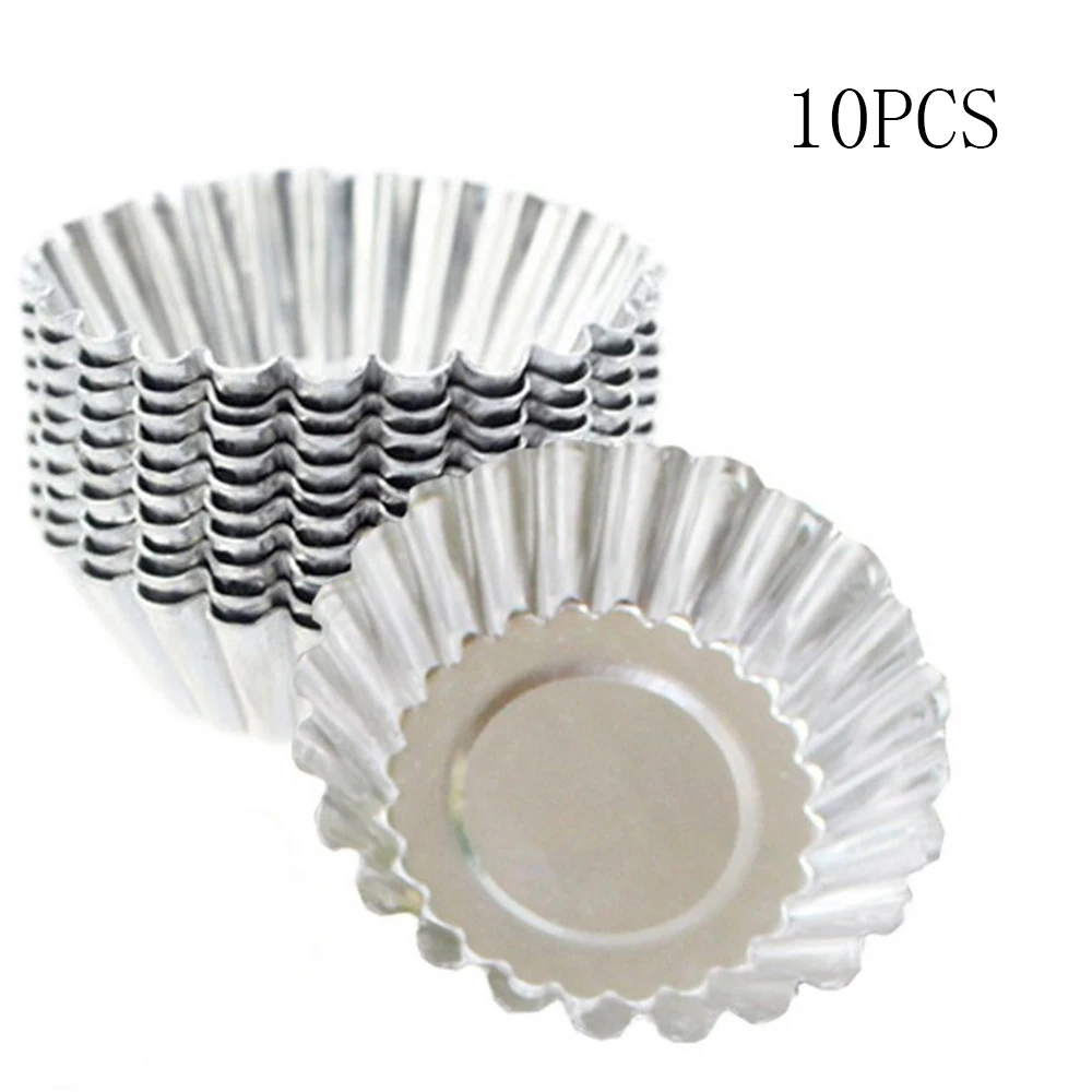 10 шт. форма для яиц антипригарная выпечки алюминиевая кексов печенья жестяные