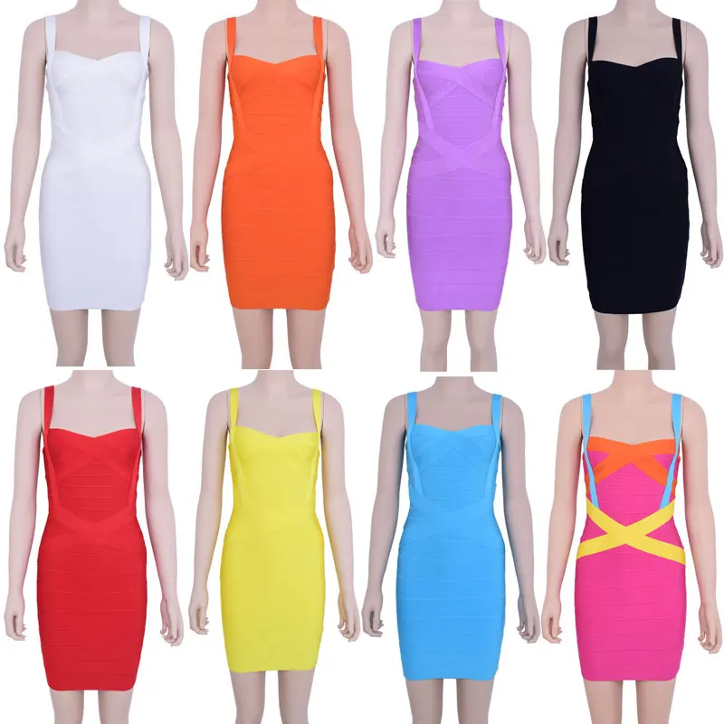 candy colors cross elastic knitted 2018 new arrivals spaghetti strap bodycon sweetheart hl bandage dresses | Женская одежда