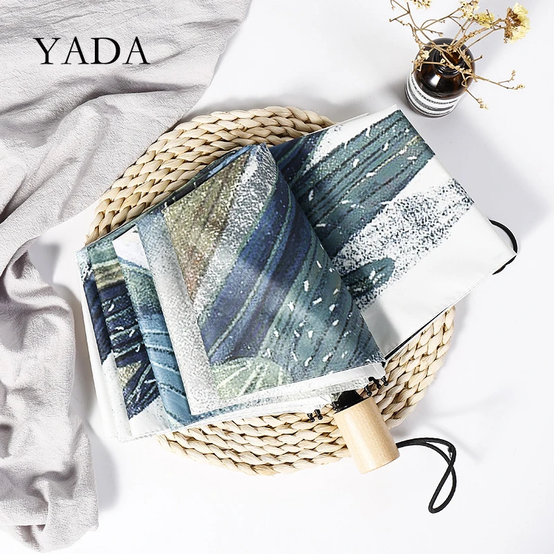 &quotYADA&quot 2020 модные 3 складной значок кактус Подвески зонтик для женщин УФ