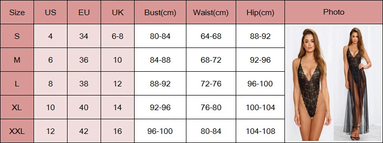 

2PCS Sexy Lingerie Exotic Sets Hollow Out Backless Bodysuit Sleepwear Babydoll Lace Underwear