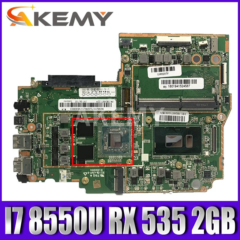 

For Lenovo 330S-15IKB notebook motherboard CPU i7 8550U AMD Radeon RX 535 2GB GPU onboard 4GB RAM tested 100% work New product