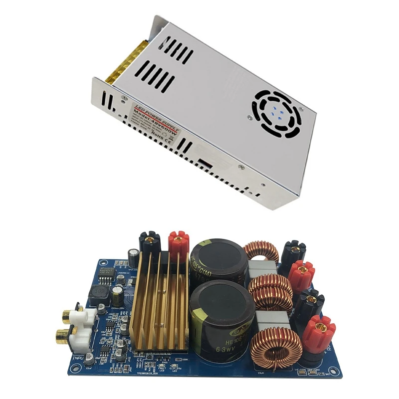 

48V 12.5A 600W Switch Power Supply with TPA3255 2.0 Digital Amplifier Board DC50V