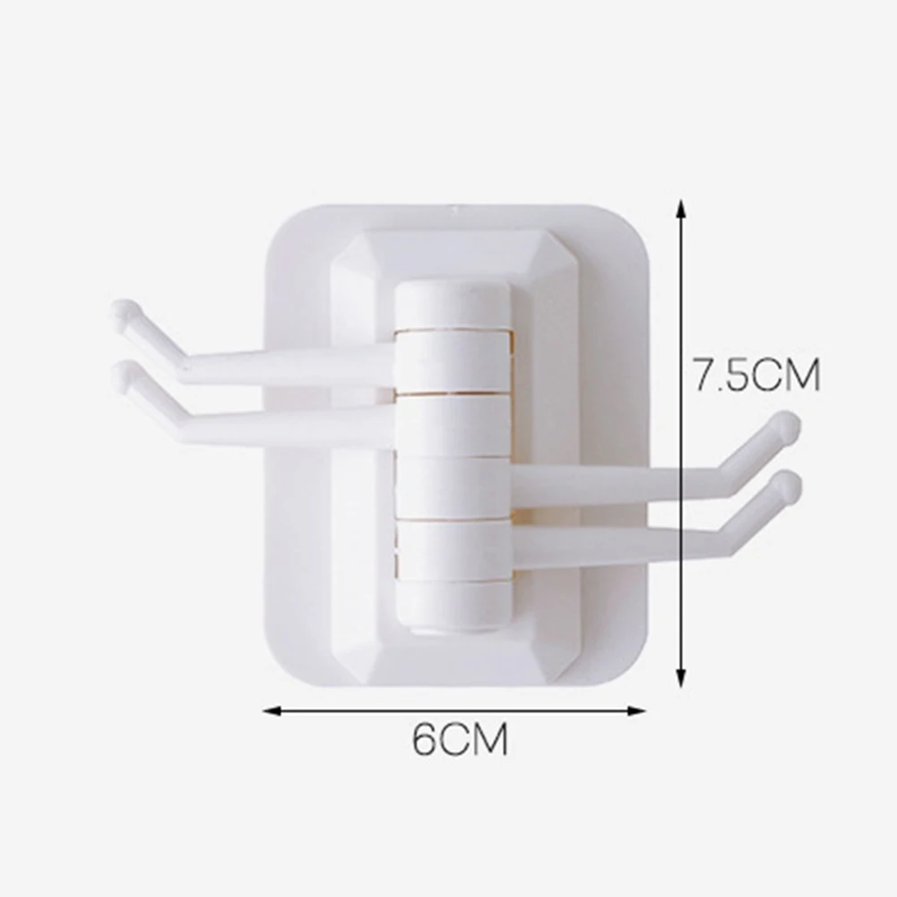 

Kitchen Bathroom Wall Mount Storage Holders Self Adhesive Storage Rack Rotary Towel Sundries Hanger Hooks Bathroom Accessories