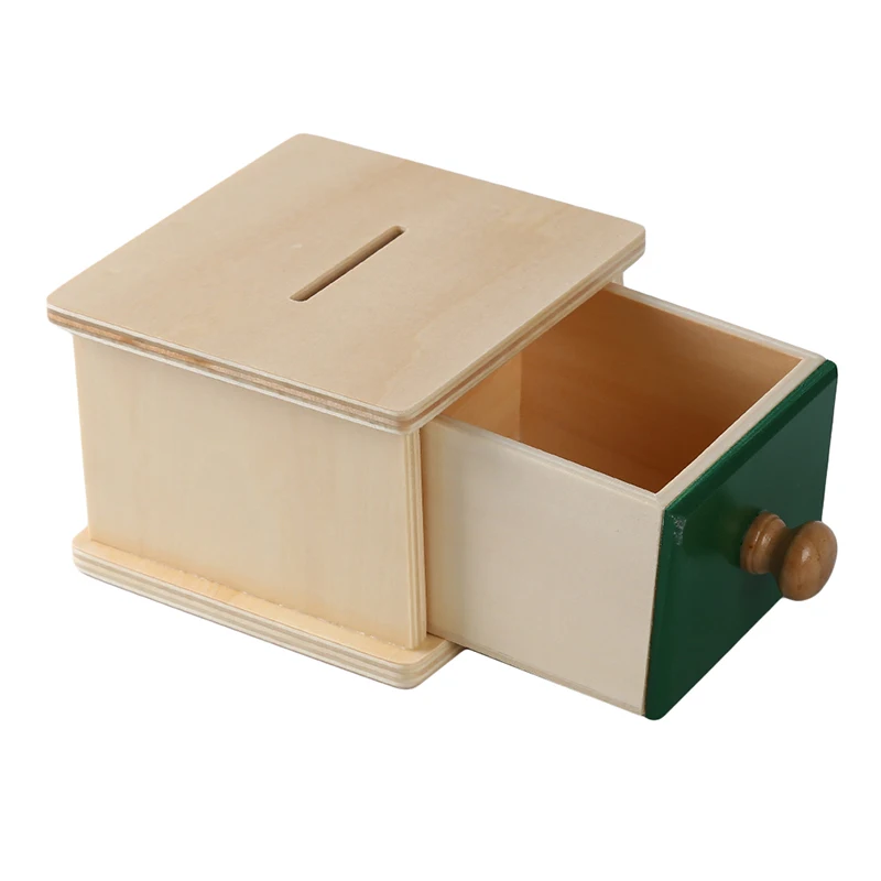 

Детская игрушка Монтессори, деревянная коробка для монет, копилка для обучения, Дошкольная тренировка, игрушки, Juguets