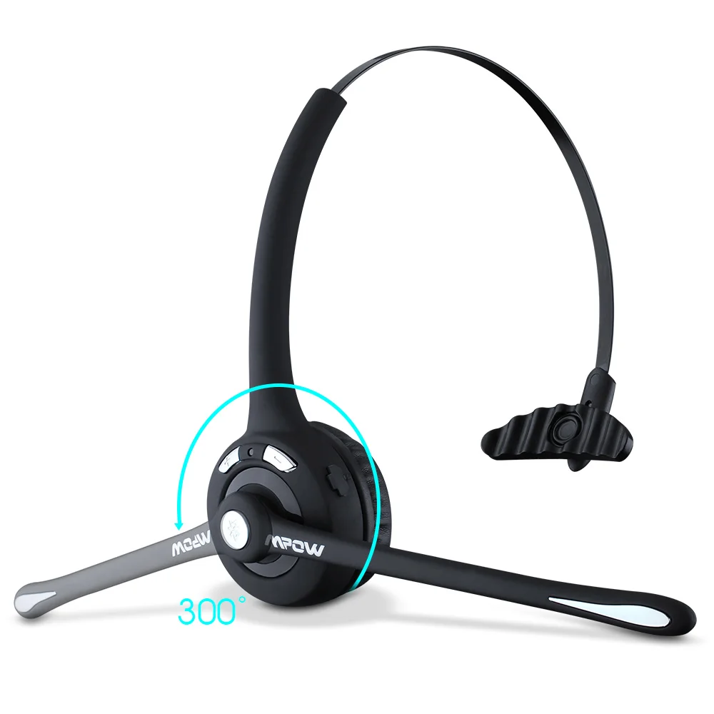 Mpow Pro беспроводные наушники Hands-free с шумоподавлением Bluetooth наушники с кристально чистым вызовом для колл-центра 2 Упаковка