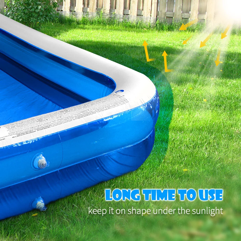 

Inflatable Swimming Pool Family Full-Sized Above Ground PVC Swimming Pools with Air Pump Outdoor Backyard Lounge Pool[US-Stock]