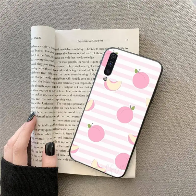 

Peach pink food fruit high quality Phone Case For Samsung galaxy S 9 10 20 A 10 21 30 31 40 50 51 71 s note 20 j 4 2018 plus