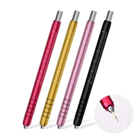 single head tattoo handmade pen press push type 3d microblading pen with measuring scale