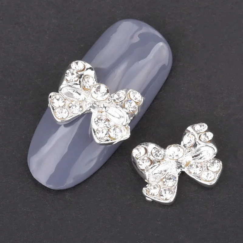 10 шт./лот ногти Стразы Лук Дизайн ногтей маникюр искусство украшения Кристалл