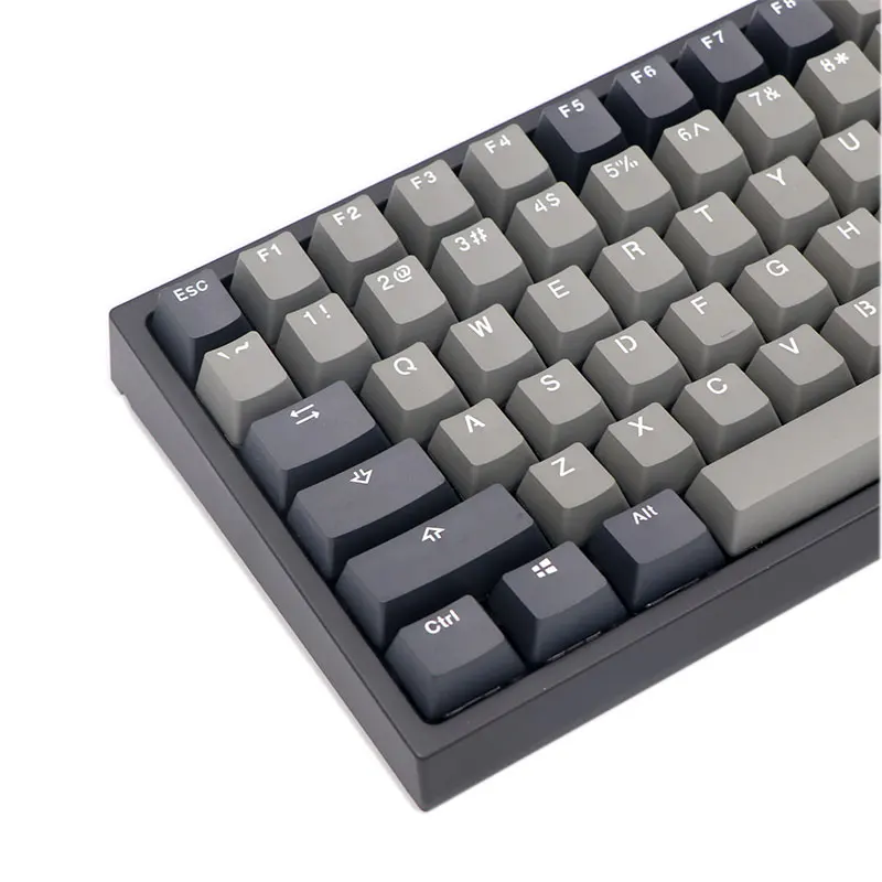 Клавиатура Keypro Doubleshot PBT светло-серая с верхней печатью 61/68/84/87/104/122 клавиш для