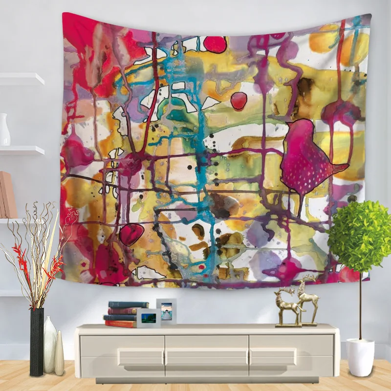 Акварельные настенный гобелен для домашнего психоделического украшения платки