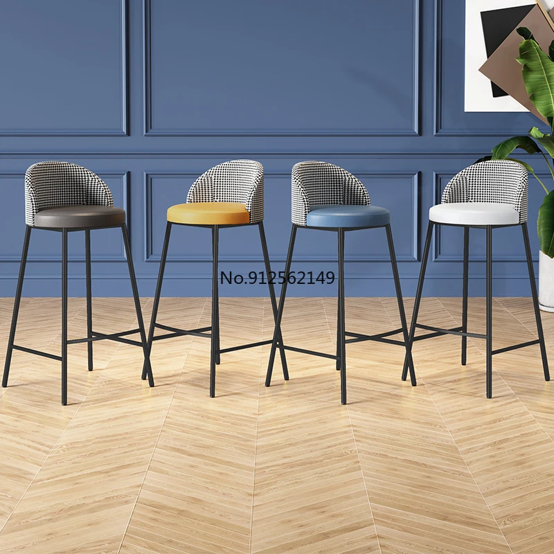 Барный стул, современный минималистичный барный стул, домашняя кухня, высокие обеденные стулья, спинки, барные стулья, столешница для Ресеп...
