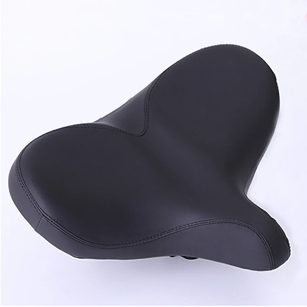 

JANQI Hot Sale MTB Saddle Wide Enough PU Leather Bike Bicycle Saddle Waterproof Shockproof Cushion Bike Seat Bicycle Accessories