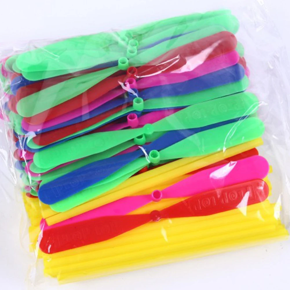 100 шт. детская игрушка с пропеллером в форме стрекозы ручной толчок летающий