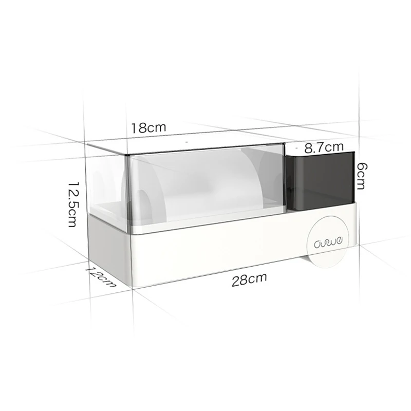 

Plastic Waterproof Toilet Paper HolderStorage Box Portable Toilet Paper Holder Multi-function Tissue Garbage Bag Bathroom Bb50