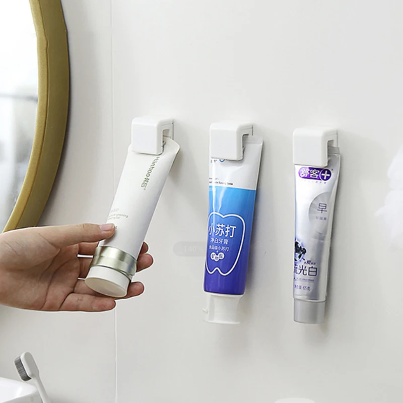 

Simple And Practical Bathroom Hanging Clip Multi-Purpose Cosmetic Brush Toothpaste Cleanser Self Adhesive Rack Bathroom Supplies