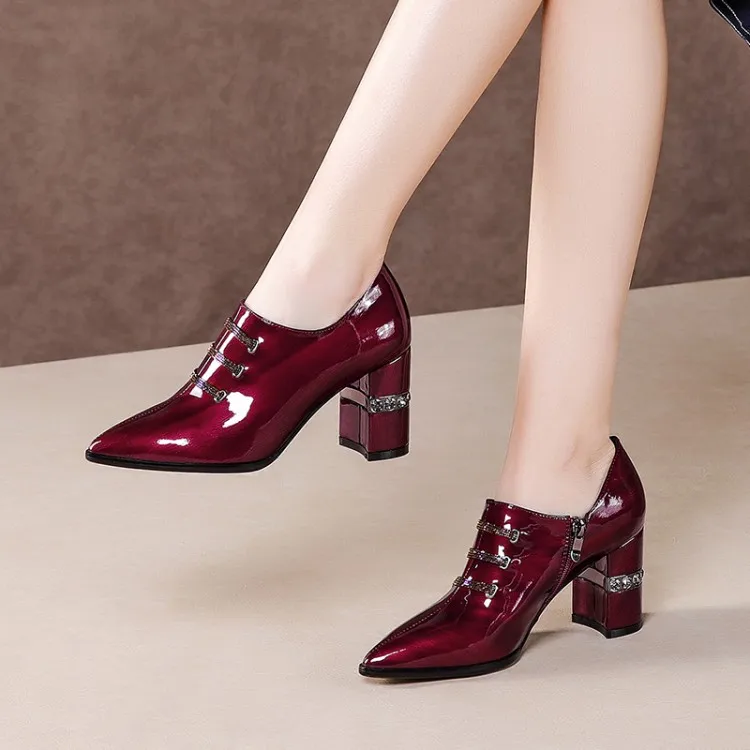 MLJUESE/женские туфли лодочки Сезон осень весна Женские из мягкой коровьей кожи с